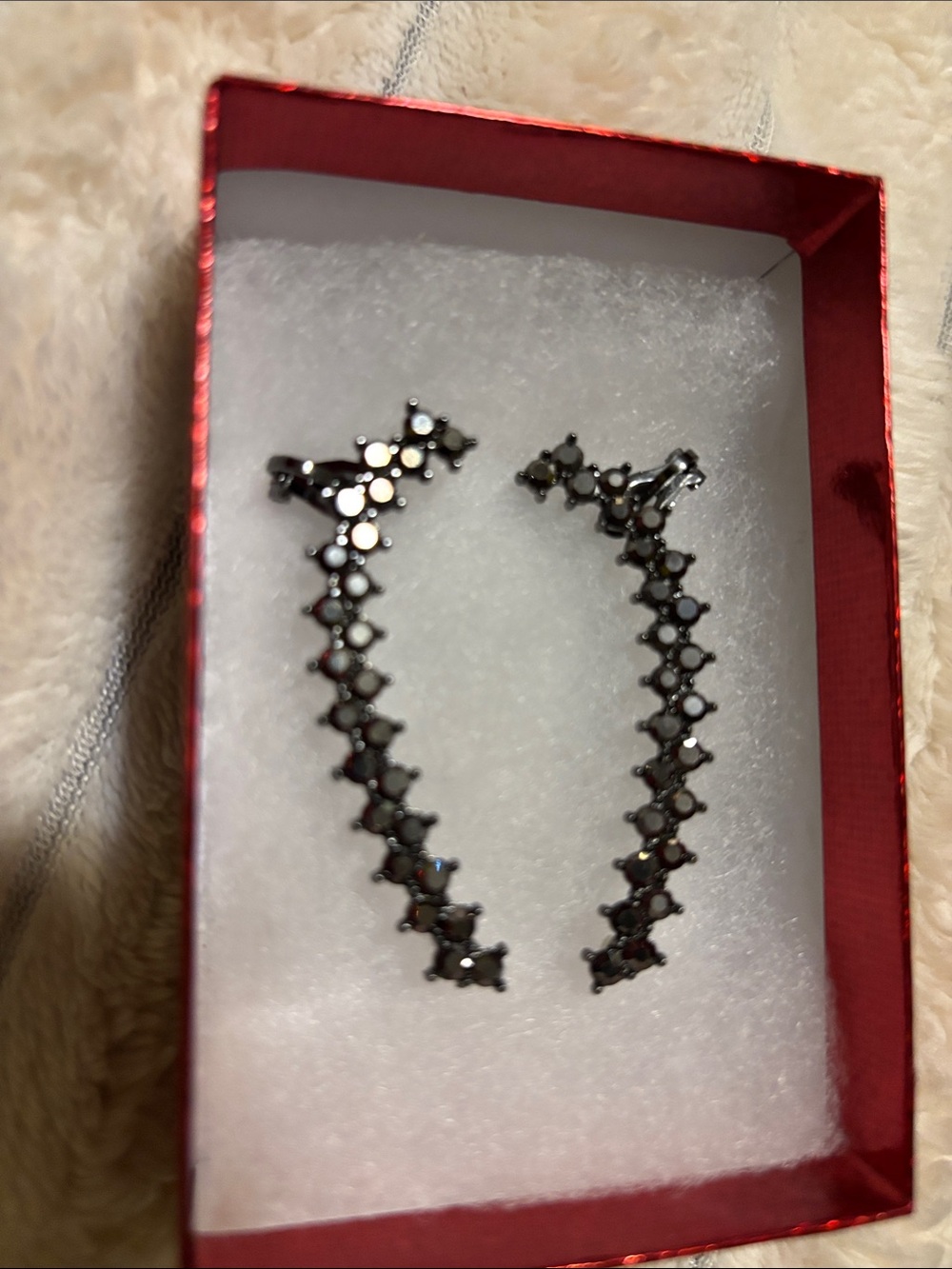 2 sets Black Crystal Dangle Earrings - Women Jewelry